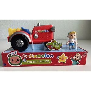 Cocomelon Musical Tractor w/ Sounds Old McDonald Had A Farm Song Toy Figure New